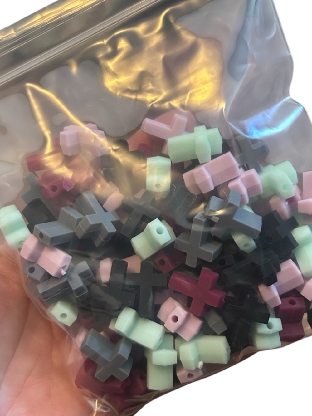 Silicone Crosses | Mixed Color Lot of 100